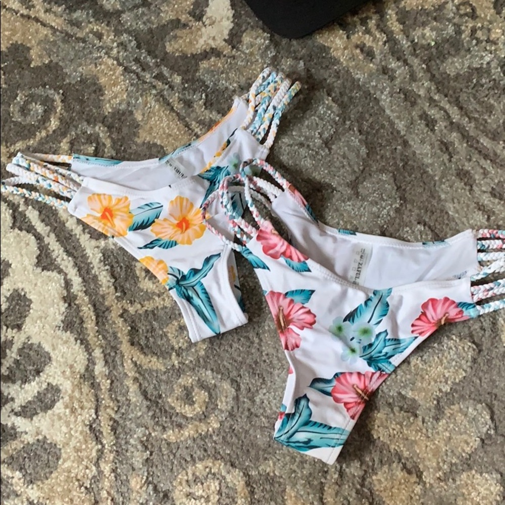 ZAFUL NWOT bikini bottoms floral BUNDLE